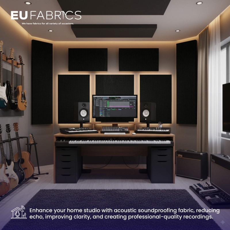 Acoustic Fabric for Soundproofing Black