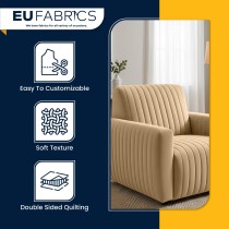 Channel Double Sided Quilted Fabric with Scrim Back Wheat