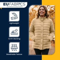 Channel Double Sided Quilted Fabric with Scrim Back Wheat