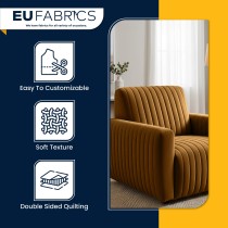 Channel Double Sided Quilted Fabric with Scrim Back Cinnamon