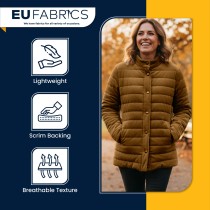 Channel Double Sided Quilted Fabric with Scrim Back Cinnamon