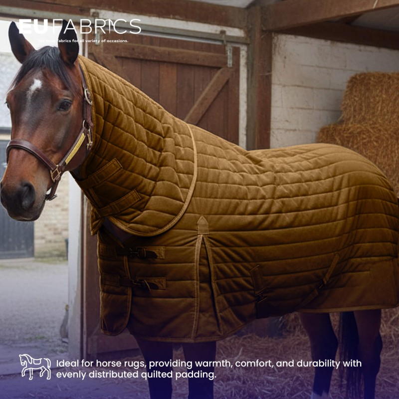 Channel Double Sided Quilted Fabric with Scrim Back Cinnamon