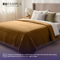 Channel Double Sided Quilted Fabric with Scrim Back Cinnamon