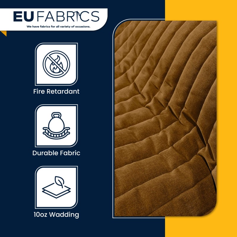 Channel Double Sided Quilted Fabric with Scrim Back Cinnamon