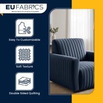 Channel Double Sided Quilted Fabric with Scrim Back Gunmetal