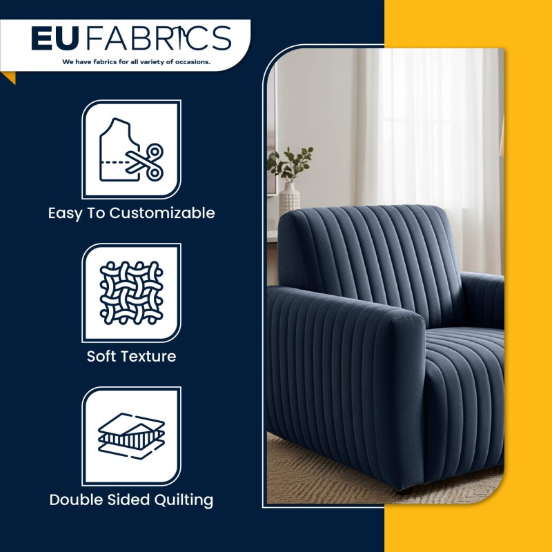 Channel Double Sided Quilted Fabric with Scrim Back Gunmetal