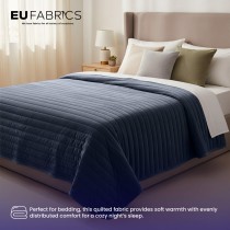 Channel Double Sided Quilted Fabric with Scrim Back Gunmetal