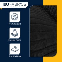 Channel Double Sided Quilted Fabric with Scrim Back Charcoal