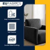 Channel Double Sided Quilted Fabric with Scrim Back Charcoal