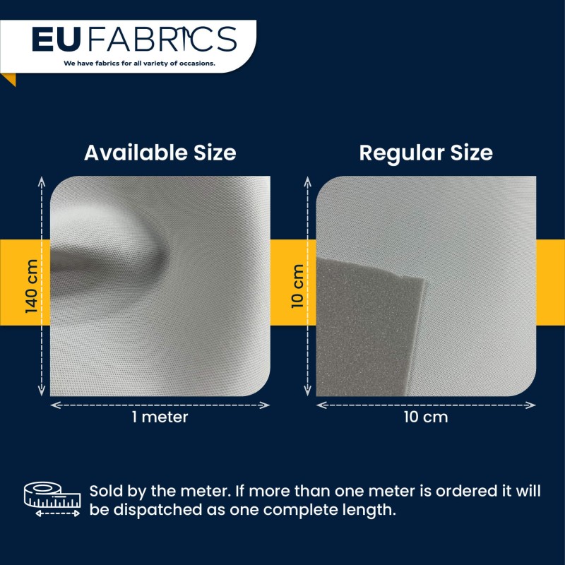 Car Headliner Fabric 2MM Foam Backed Light Grey