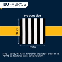 Lightweight Striped Polycotton Fabric Black