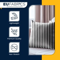 Lightweight Striped Polycotton Fabric Black