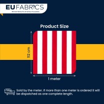 Lightweight Striped Polycotton Fabric Red