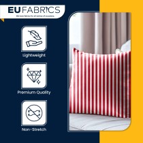 Lightweight Striped Polycotton Fabric Red