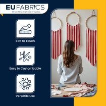 Lightweight Striped Polycotton Fabric Red