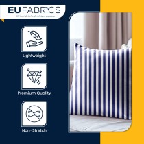Lightweight Striped Polycotton Fabric Royal