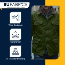 Slight Seconds Waxed Cotton Fabric Moss