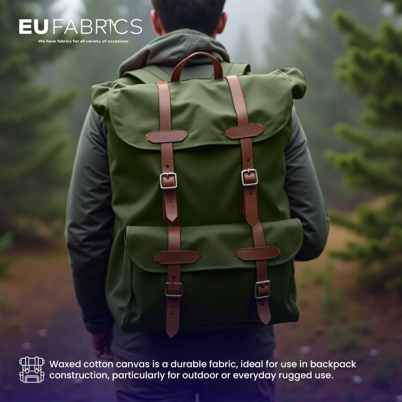 Slight Seconds Waxed Cotton Fabric Moss