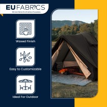 Slight Seconds Waxed Cotton Fabric Brown