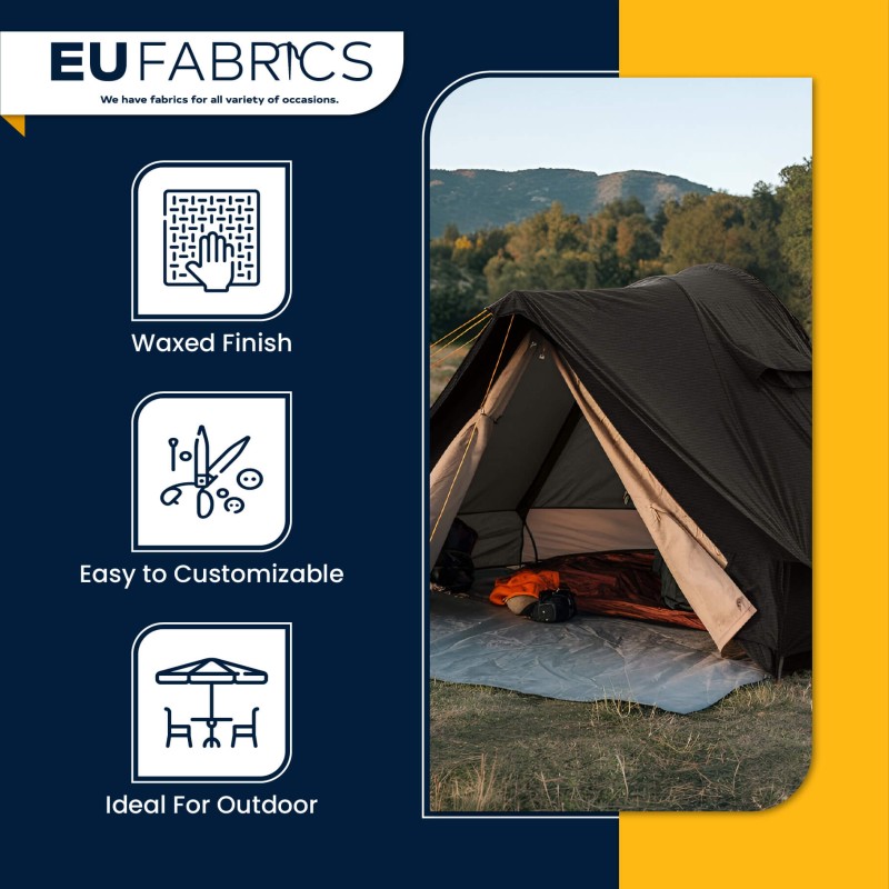 Slight Seconds Waxed Cotton Fabric Brown