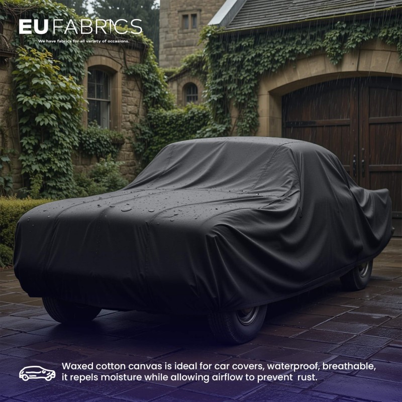 Slight Seconds Waxed Cotton Fabric Midnight Blue