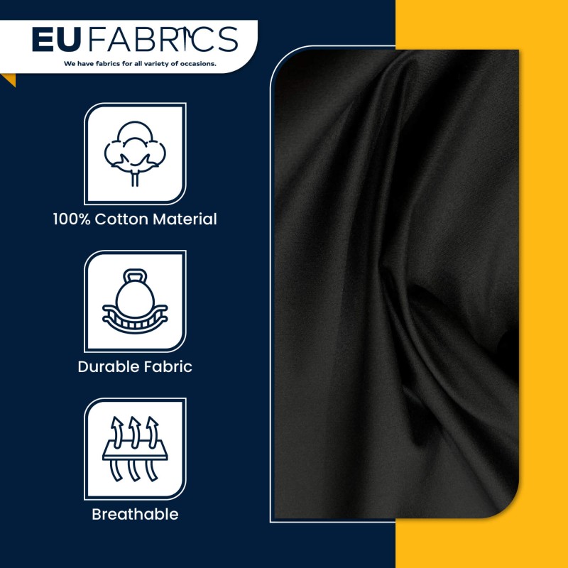 Slight Seconds Waxed Cotton Fabric Black