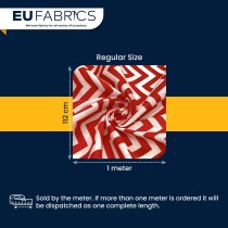 Polycotton Chevron Fabric Red