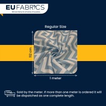 Polycotton Chevron Fabric Blue
