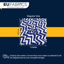 Polycotton Chevron Fabric Royal