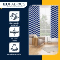 Polycotton Chevron Fabric Royal