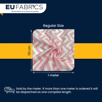 Polycotton Chevron Fabric Pink