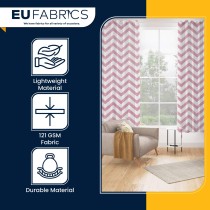 Polycotton Chevron Fabric Pink