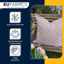 Polycotton Chevron Fabric Pink