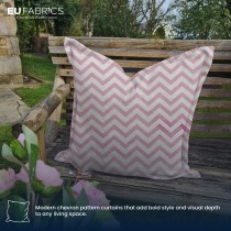 Polycotton Chevron Fabric Pink