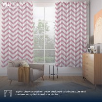 Polycotton Chevron Fabric Pink