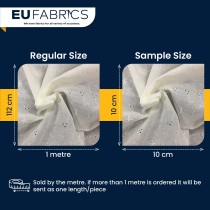 3 Hole Broderie Anglaise Polycotton Fabric Ivory