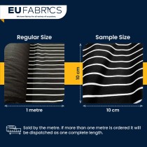 Cotton Chef Stripe Fabric Black