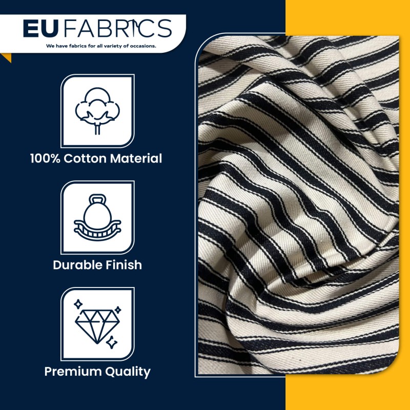 100 Percent Cotton Stripe Fabric