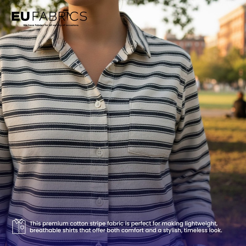 100 Percent Cotton Stripe Fabric