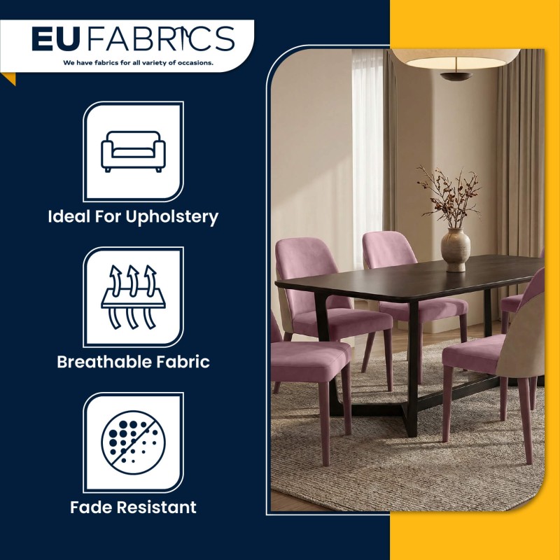 Clearance Suede Feel Upholstery Fabric pink 1