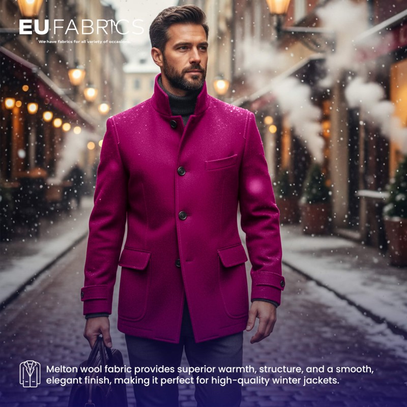 Melton Wool Fabric Heavy Wool Coating - Clearance