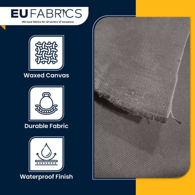 Heavy Duty 17.5oz Waterproof Waxed Canvas Fabric - Clearance