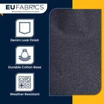Denim Look Waxed Canvas Fabric 150cm Wide - Clearance