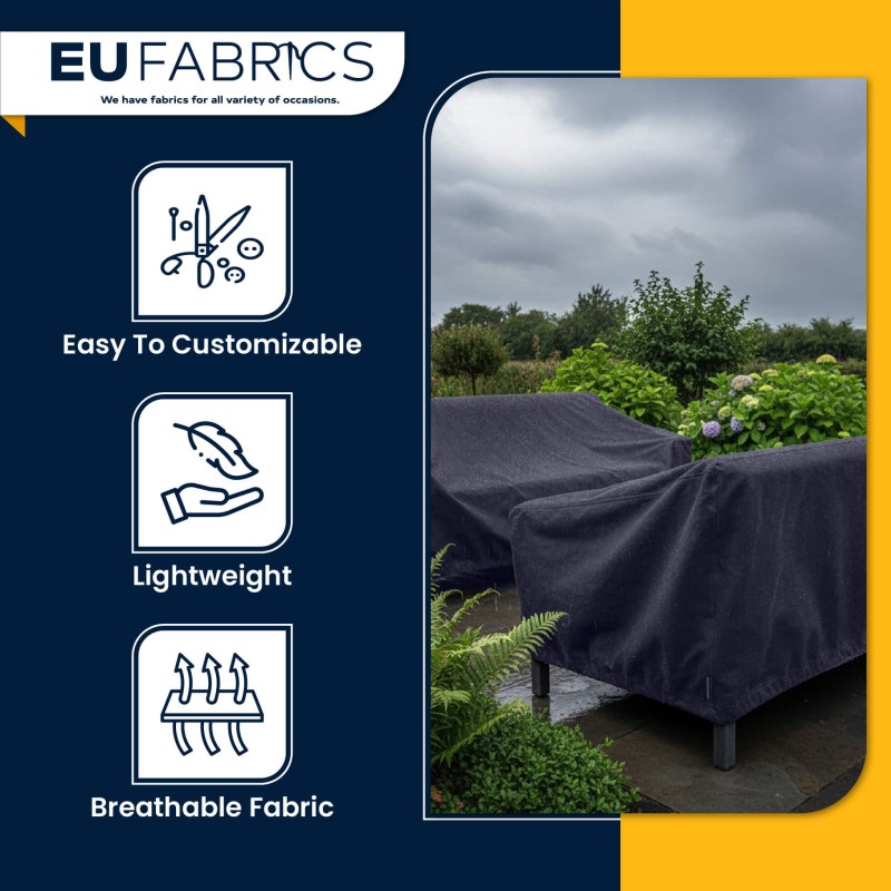 Denim Look Waxed Canvas Fabric 150cm Wide - Clearance