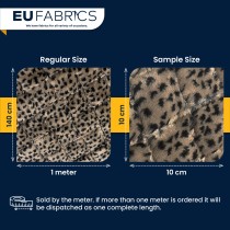 Quilted Cheetah Print Faux Fur Fabric with Wadding