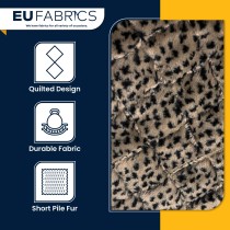 Quilted Cheetah Print Faux Fur Fabric with Wadding