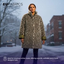 Quilted Cheetah Print Faux Fur Fabric with Wadding