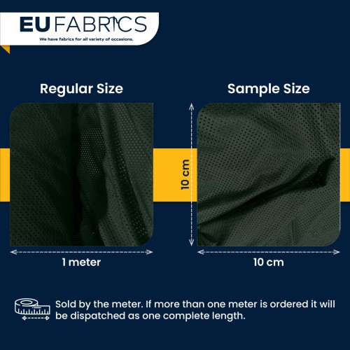 Bottle Green Airtex Mesh Fabric