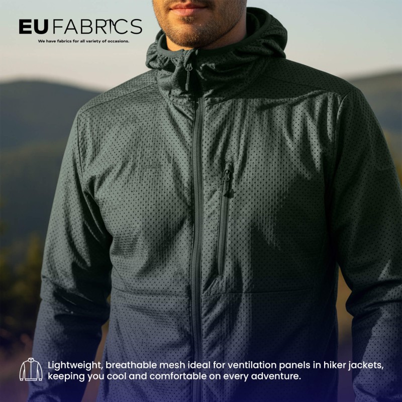 Bottle Green Airtex Mesh Fabric