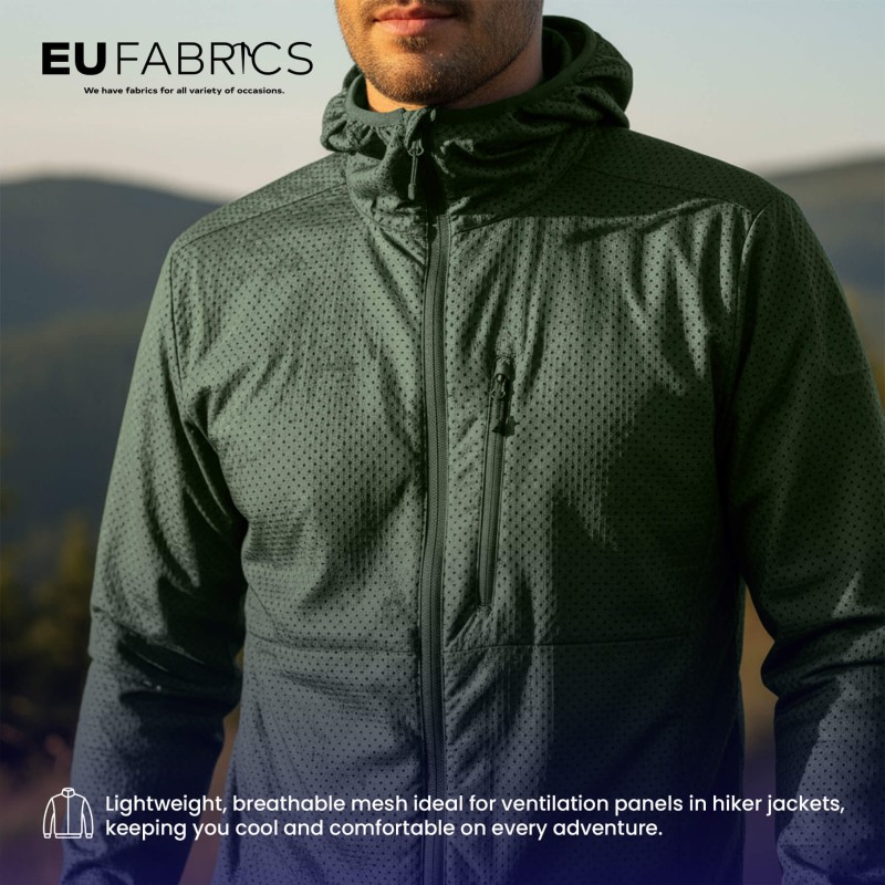 Olive Airtex Mesh Fabric